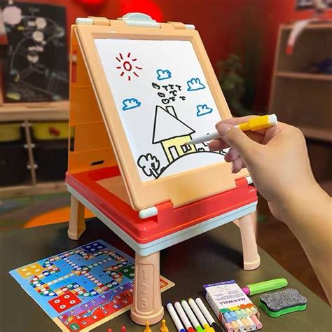 My First Art Studio – 3-in-1 Double-Sided Drawing Board & Game – Giftoo