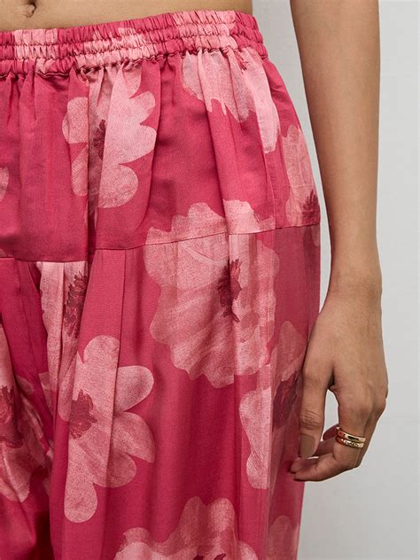 Buy Utsa Pink Floral Design Salwar from Westside