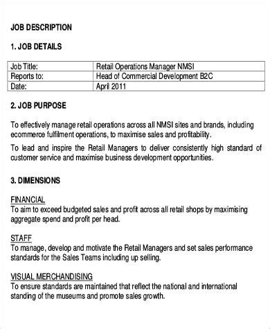 Image result for Retail Manager Job Description Sample