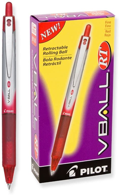 Pilot VBall RT Refillable & Retractable Liquid Ink Rolling Ball Pens ...