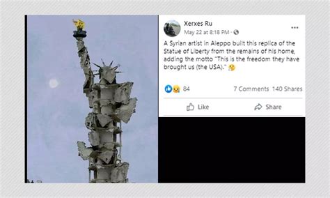 Digital Art Falsely Shared As Statue Of Liberty Made From Rubble In ...