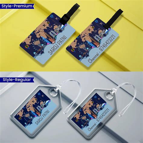 Personalized Luggage Tags - Travel The World Design 8551327793283 ...