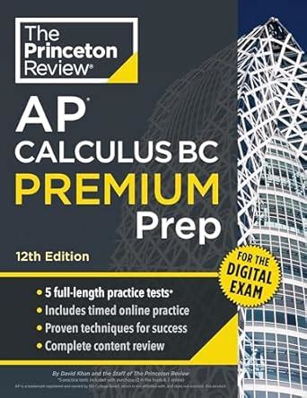 Buy Princeton Review AP Calculus BC Premium Prep, 12th Edition: 5 ...
