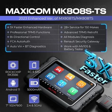 Autel MaxiCOM MK808S-TS 2023 TPMS Relearn Tool as | Ubuy India