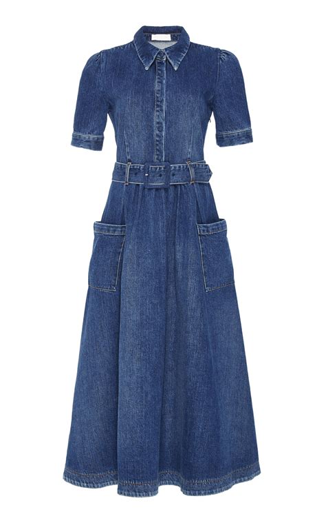Lyst - Co. Denim Shirt Midi Dress in Blue