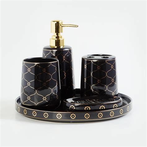 Buy Nova Monique 5Pcs Printed Ceramic Bathroom Set from Home Centre at ...