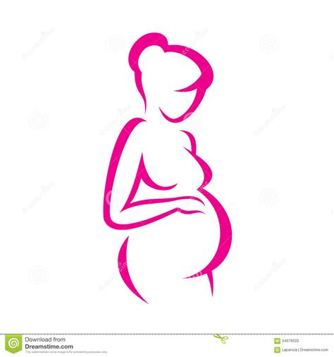 Pregnant woman symbol stock vector. Illustration of happy - 54976033