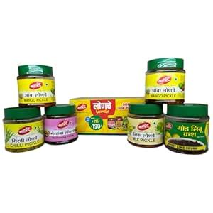 Katdare Assorted Pickle Pack |Pack Of 6 | 600gm (100 X 6) | Mix Pickle ...