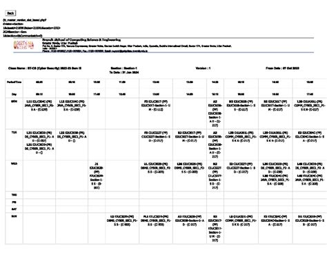 Time-table - B tech - Studocu