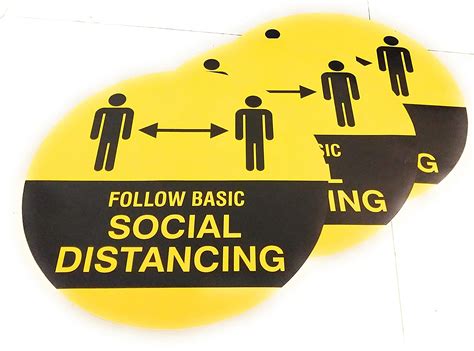 Buy ADD GEAR - Follow Social DISTANCING Floor Decals 150 Micron Screen ...