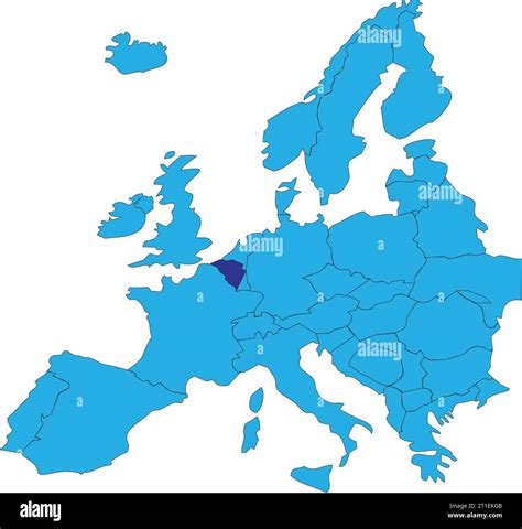 Location map of the KINGDOM OF BELGIUM, EUROPE Stock Vector Image & Art - Alamy