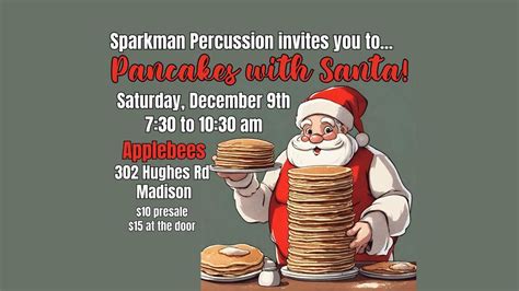 Pancakes with Santa - Sparkman Percussion Fundraiser, Applebee's Grill ...