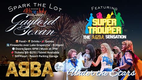 SPARK the LOT! 4th of JULY Super Trouper at the GAYLORD TEXAN, Gaylord ...