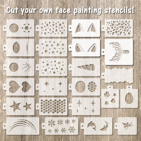 Buy Face Paint Stencils, Face Paint SVG Stencils, SVG Stencils, Face ...