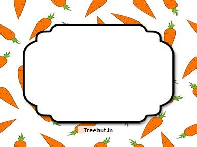 Carrots Free Printable Labels, 3x4 inch Name Tag