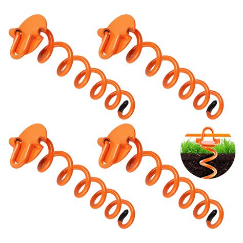 Acxfond 4pcs 15 Inch Spiral Ground Anchors Heavy Duty Ground ...