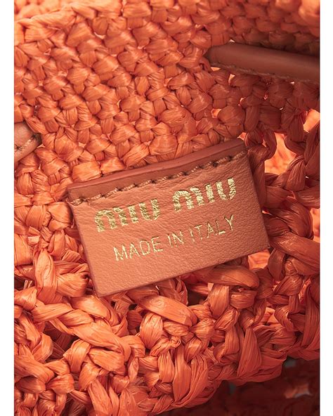 Miu Miu Crochet Crossbody Bag in Tulipano & Cognac | FWRD