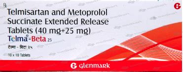 TELMA BETA 25MG TABLET 10'S, Price, Composition & Generic Alternatives ...