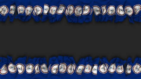 State of Virginia Flag Hanging Banner Seamless Looping with Bump and ...