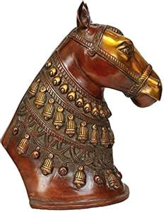 Buy Exotic India Horse Head - Brass Statue Online at Low Prices in ...