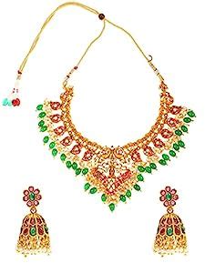 Buy DIYA JEWELLERY antique South indian Temple Jewellery Set latest ...