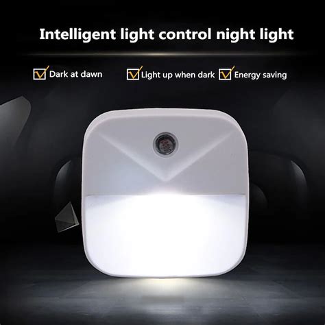 Plug in LED Night Lights Motion Sensor Dusk to Dawn Bedside Lamp 1/3 ...