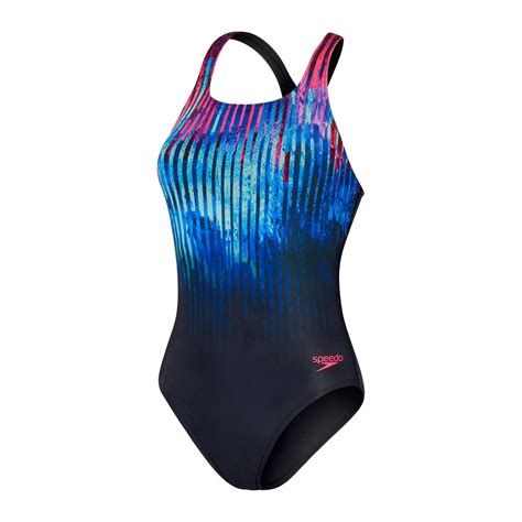 Speedo | Digital Printed Medalist Swimsuit Womens | True Navy ...