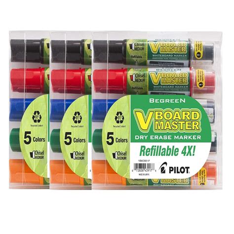 Pilot V Board Master Permanent Marker, Medium Chisel Point, Assorted ...