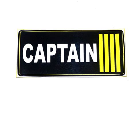 Pilot18 Captain IIII Reflective car Glass Inside Aviation Sticker 6 ...