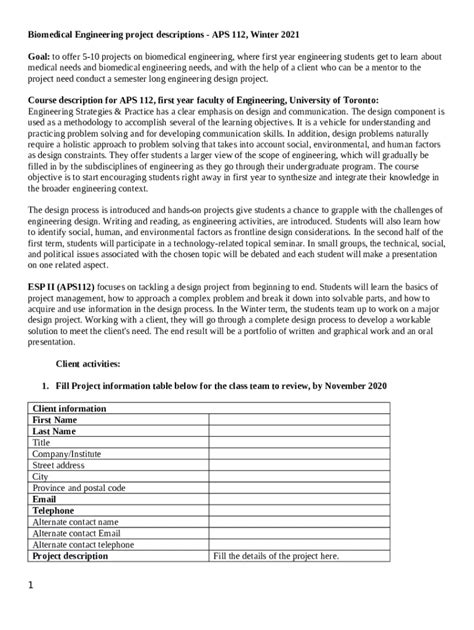 A Clinical Immersion Program to Train Biomedical Engineers ... Doc ...