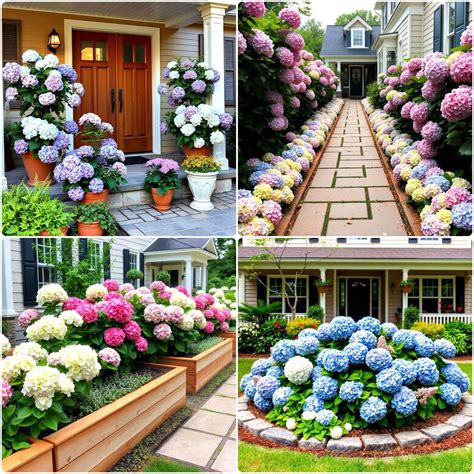 Front of House Landscaping Ideas with Hydrangeas for Year-Round Beauty