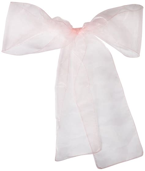 Firefly Imports Organza Chair Bows Sash, Light Pink, 9-Inch by 10-Feet ...