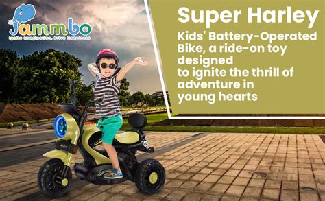 Buy Jammbo Super Harley Kids' Battery-Operated Bike - Forward/Backward ...