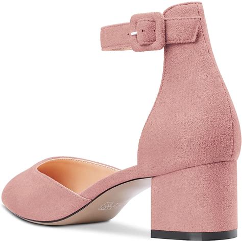 Buy Castamere Women Chunky Block Low Heel Pointed Toe Ankle Strap Pumps ...