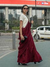 Soft Cotton Maroon Saree With Tassels|Beet And Turnip|Suta