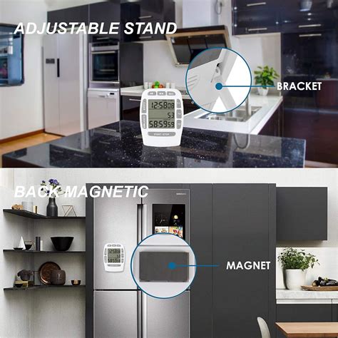 Buy HonorMeet Digital Kitchen Triple Timer,Count-Down & Count-up ...