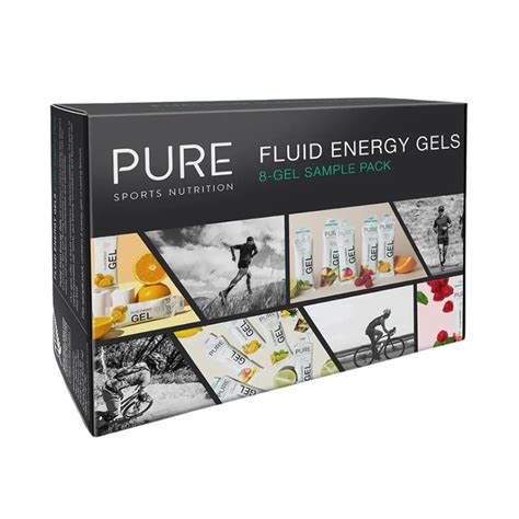 Pure Sports Nutrition - Fluid Energy Gels - 8 Gel Sample Pack | Aid Station