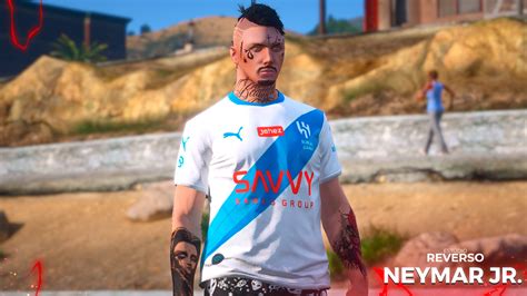 Al Hilal T-shirt - neymar jr V1.0 - GTA 5 mod