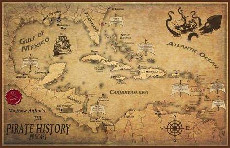 The Pirate History Map | Pirates of the caribbean, Carribean map ...