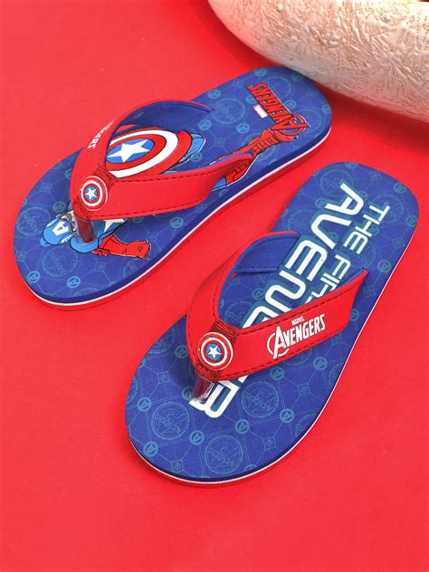 Captain America Royal Blue Flip-Flops For Kids Boys – Kidsville