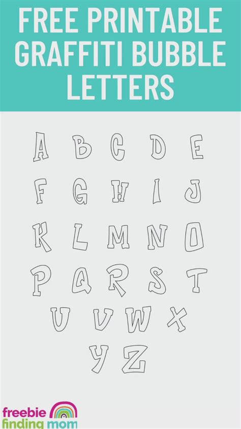 Free Printable Graffiti Bubble Letters Alphabet Font #font Fonts #fonts ...
