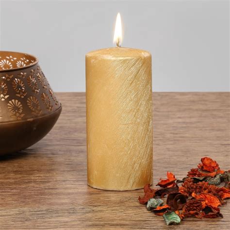 Buy Marigold Candle Pillar from Home Centre at just INR 399.0
