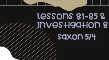 Saxon Math 5 Lesson 87 Answer Key 的图像结果