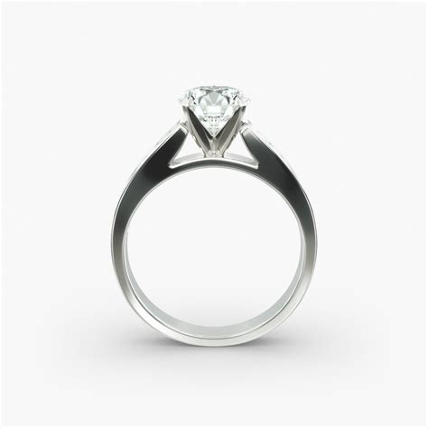 null Channel Set Round Shaped Diamond Engagement Ring