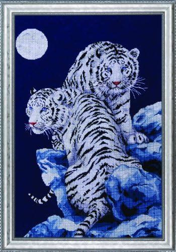 Design Works Crafts Tobin SNT-IC2R-10 Moonlit Tigers Counted Cross ...