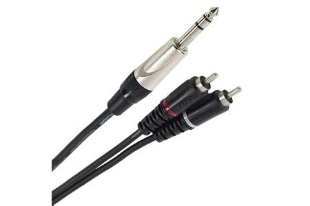 Câblage et connectique Plugger Câble Y Jack Mâle Stéréo - RCA Mâle 3m ...