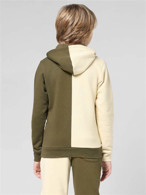 JUNIOR BOYS Green Colourblocked Co-ord Sweatshirt