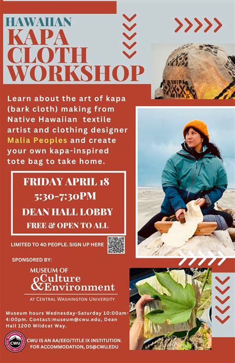 Hawaiian Kapa Cloth Workshop, 1200 Wildcat Way, Ellensburg, WA, United ...