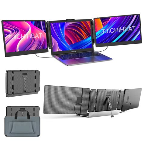TJICHIHEAT Portable Laptop Screen Extender - Triple Laptop Monitor ...