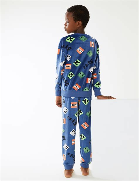 Buy Minecraft™ Velour Pyjamas at Marks & Spencer